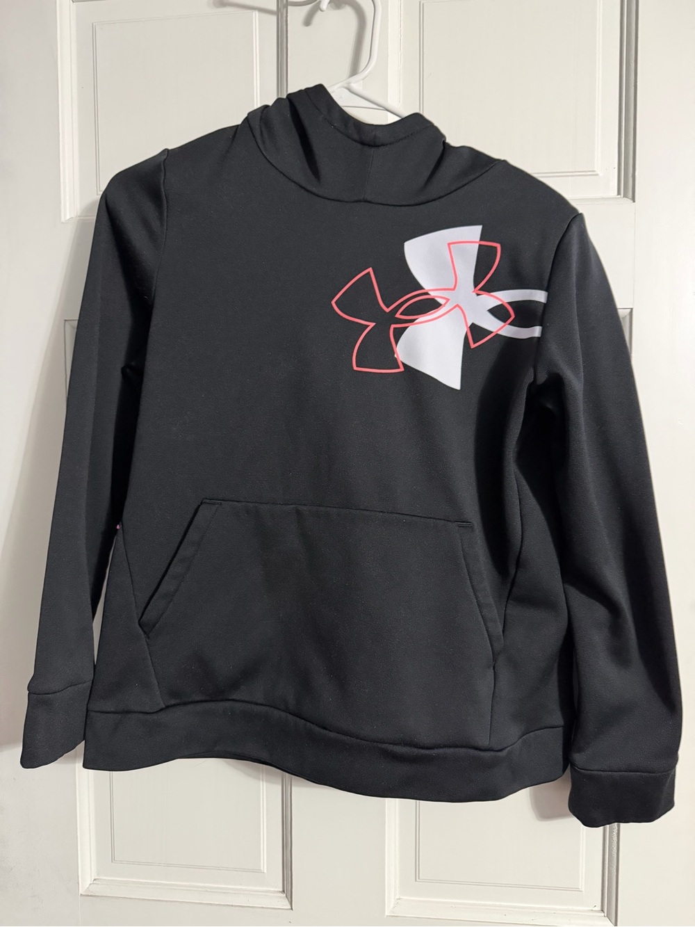 Under Armour Black Fleece Pullover with White Logo
